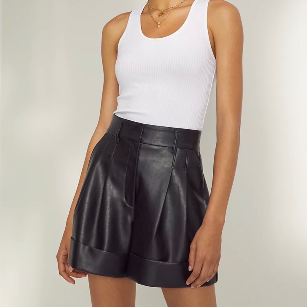 Wilfred Aritzia Labyrinth Vegan Leather Shorts